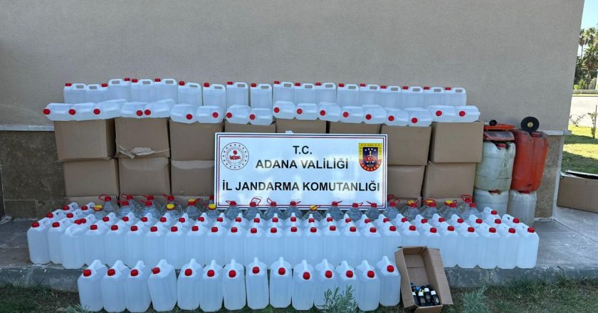 Adana’da 1.475 litre kaçak alkol ele geçirildi