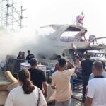 Lüks teknede ateş paniği! Seyahat teknesi kullanılamaz hale geldi
