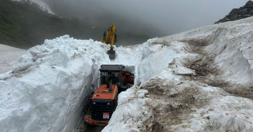 Haziran ayında Rize’de karla mücadele