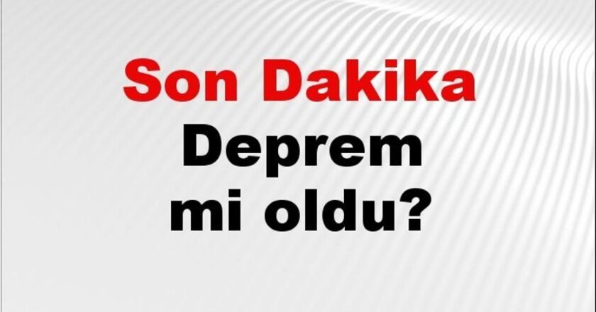 Van’da Deprem Mi Gerçekleşti? Son Durum ve Kandilli, AFAD Verileri 7 Aralık 2025